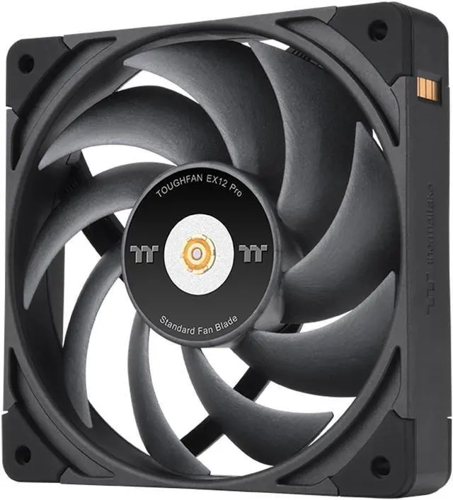 Main image of Thermaltake TOUGHFAN EX12 Pro PC Cooling Fan, Magnetic Connection, Swappable Fan Blade, PWM Controlled 500~2000 RPM, Air Flow 70.8 CFM, 120mm Case/Radiator Fan (3 Pack) CL-F171-PL12BL-A
