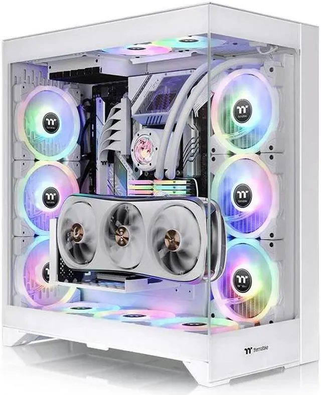 Alt view image 5 of 5 - Thermaltake CTE E660 MX Snow Mid Tower E-ATX Case; Supports Hidden Connector MB, Versatile GPU Mounting with Included Riser Cable, Dual Front Panels, CA-1Y3-00M6WN-01