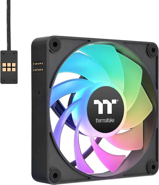 Alt view image 3 of 6 - Thermaltake CT120 EX ARGB Reverse PC Cooling Fan (3-Fan Pack), Magnetic Connection, 5V Motherboard Sync, 16.8 Million Colors 9 Addressable LEDs, 120 mm Case/Radiator Fan, CL-F192-PL12SW-A