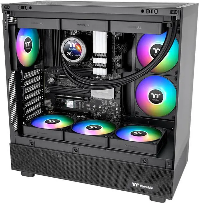 Alt view image 6 of 6 - Thermaltake CT120 EX ARGB Reverse PC Cooling Fan (3-Fan Pack), Magnetic Connection, 5V Motherboard Sync, 16.8 Million Colors 9 Addressable LEDs, 120 mm Case/Radiator Fan, CL-F192-PL12SW-A