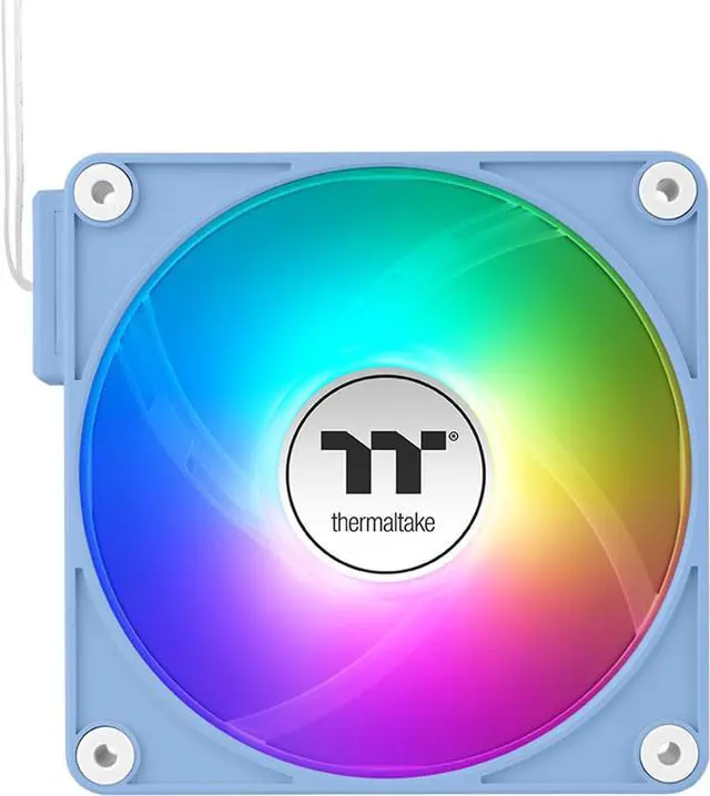 Alt view image 3 of 6 - Thermaltake CT120 EX ARGB Reverse PC Cooling Fan HydrangeaBlue 3-Fan Pack, Magnetic Connection, 5V Motherboard Sync, 16.8 Million Colors 9 Addressable LEDs,120 mm Case/Radiator Fan, CL-F198-PL12BU-A