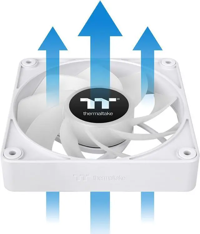 Alt view image 5 of 6 - Thermaltake CT140 EX ARGB Reverse PC Cooling Fan White (3-Fan Pack), Magnetic Connection, 5V Motherboard Sync, 16.8 Million Colors 9 Addressable LEDs, 140 mm Case/Radiator Fan, CL-F195-PL14SW-A