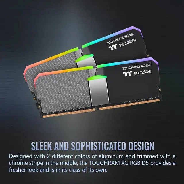 Alt view image 3 of 6 - Thermaltake TOUGHRAM XG RGB D5 32GB (2x16GB) DDR5 7200MT/s CL36 1.45V Hynix Mermoy, 16 LEDs, SW Control, RG33D516GX2-7200C36B
