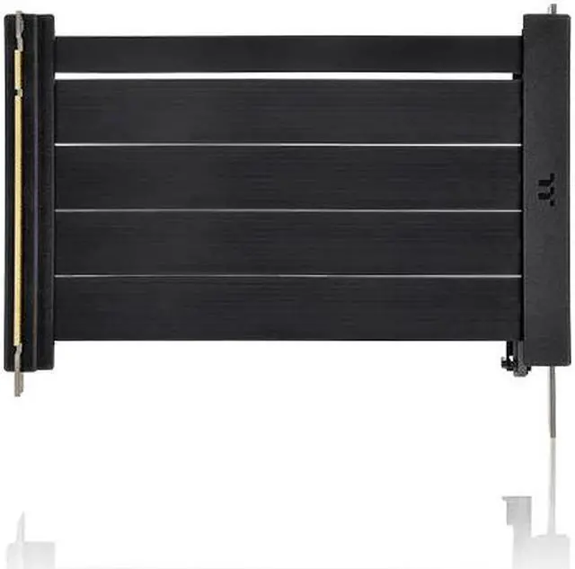 Alt view image 3 of 6 - Thermaltake PCIe 4.0 Dual 90°Degree Connectors Riser Cable; 16Gbps High-Speed Transmission; 130mm; EMI Shielding; AC-071-CO1OTN-C1