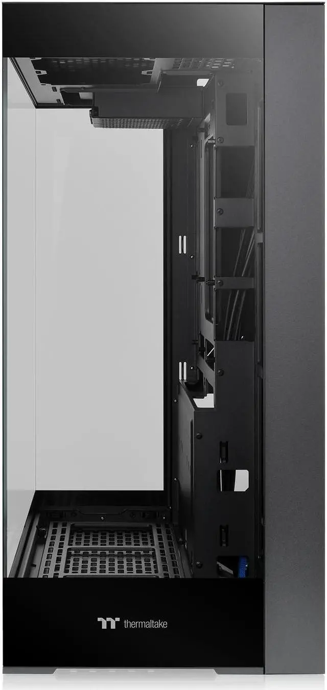 Alt view image 3 of 7 - Thermaltake CTE E550 TG Black Mid Tower ATX Case; 3 Tempered Glass Panels; Hidden-Connector Motherboard Support; Three-Way VGA Installations; Dual Chamber Design; CA-1Z8-00M1WN-00