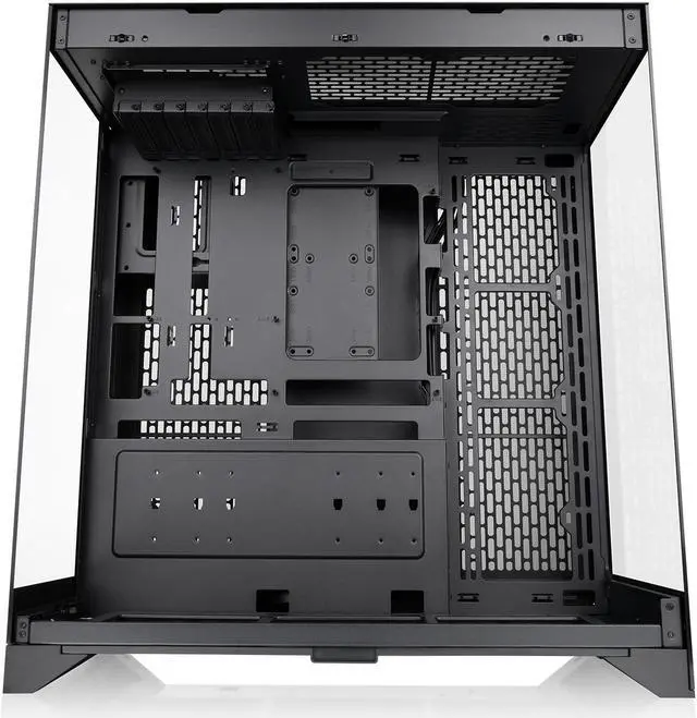 Alt view image 5 of 7 - Thermaltake CTE E550 TG Black Mid Tower ATX Case; 3 Tempered Glass Panels; Hidden-Connector Motherboard Support; Three-Way VGA Installations; Dual Chamber Design; CA-1Z8-00M1WN-00