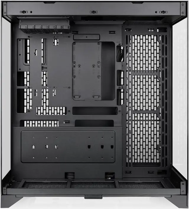 Alt view image 4 of 7 - Thermaltake CTE E550 TG Black Mid Tower ATX Case; 3 Tempered Glass Panels; Hidden-Connector Motherboard Support; Three-Way VGA Installations; Dual Chamber Design; CA-1Z8-00M1WN-00
