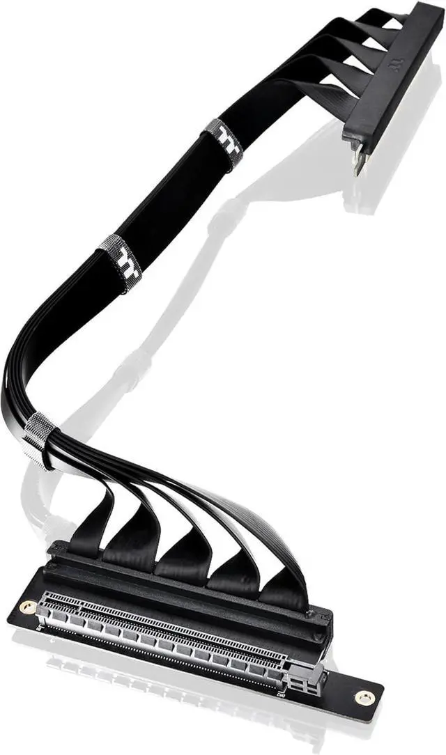 Thermaltake PCI-E 4.0 Dual 9000 4点 PCI-E 4.0 Dual 90 Degree Riser Cable 130mm – Thermaltake USA