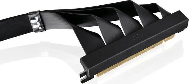 Thermaltake PCI-E 4.0 Dual 9000 4点 PCI-E 4.0 Dual 90 Degree Riser Cable 400mm Snow
