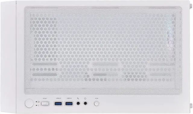 Alt view image 6 of 10 - Thermaltake Versa H16 TG ARGB Snow Micro Tower Chassis CA-1Y8-00S6WN-01