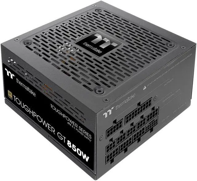 Main image of Thermaltake Toughpower GT 850W ATX 3.1 Standard Power Supply 80 Plus Gold Efficiency Smart Zero Fan Native 450W PCIe 5.1 Connector PS-TPT-0850FNFAGU-3