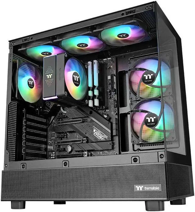 Alt view image 7 of 7 - Thermaltake LE120 ARGB PWM Fan (3 Pack) PWM controlled 500~1500 rpm 5V Motherboard Sync 16.8 Million Colors 9 Addressable LEDs Airflow 66.1 CFM 120mm Hydraulic Bearing Case Fan CL-F204-PL12SW-A