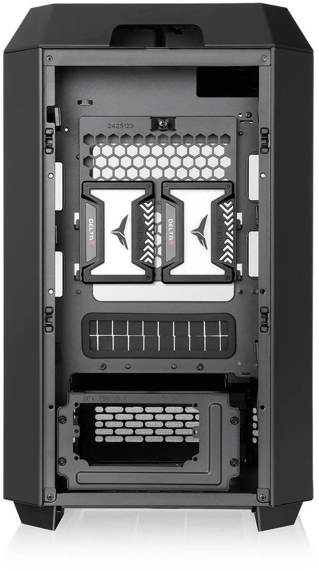 Alt view image 5 of 20 - Thermaltake Tower 250 Black Mini-ITX Mini Tower 2x120mm CT Fans Included 360mm Radiator Support 360mm GPU Clearance Dual Chamber CA-1Z9-00S1WN-00