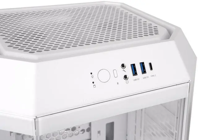 Alt view image 5 of 20 - Thermaltake Tower 250 Snow Mini-ITX Mini Tower 2x120mm CT Fans Included, 360mm Radiator Support 360mm GPU Clearance Dual Chamber CA-1Z9-00S6WN-00
