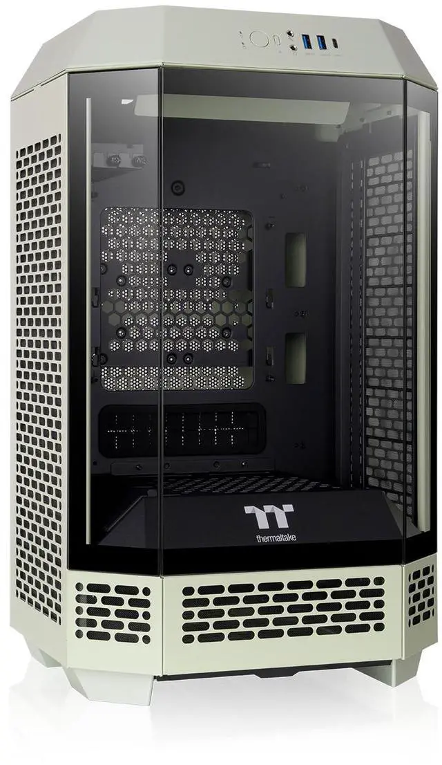 Main image of Thermaltake Tower 250 Matcha Green Mini-ITX Mini Tower 2x120mm CT Fans Included, 360mm Radiator Support 360mm GPU Clearance Dual Chamber CA-1Z9-00SEWN-00