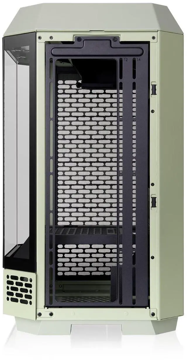 Alt view image 4 of 20 - Thermaltake Tower 250 Matcha Green Mini-ITX Mini Tower 2x120mm CT Fans Included, 360mm Radiator Support 360mm GPU Clearance Dual Chamber CA-1Z9-00SEWN-00