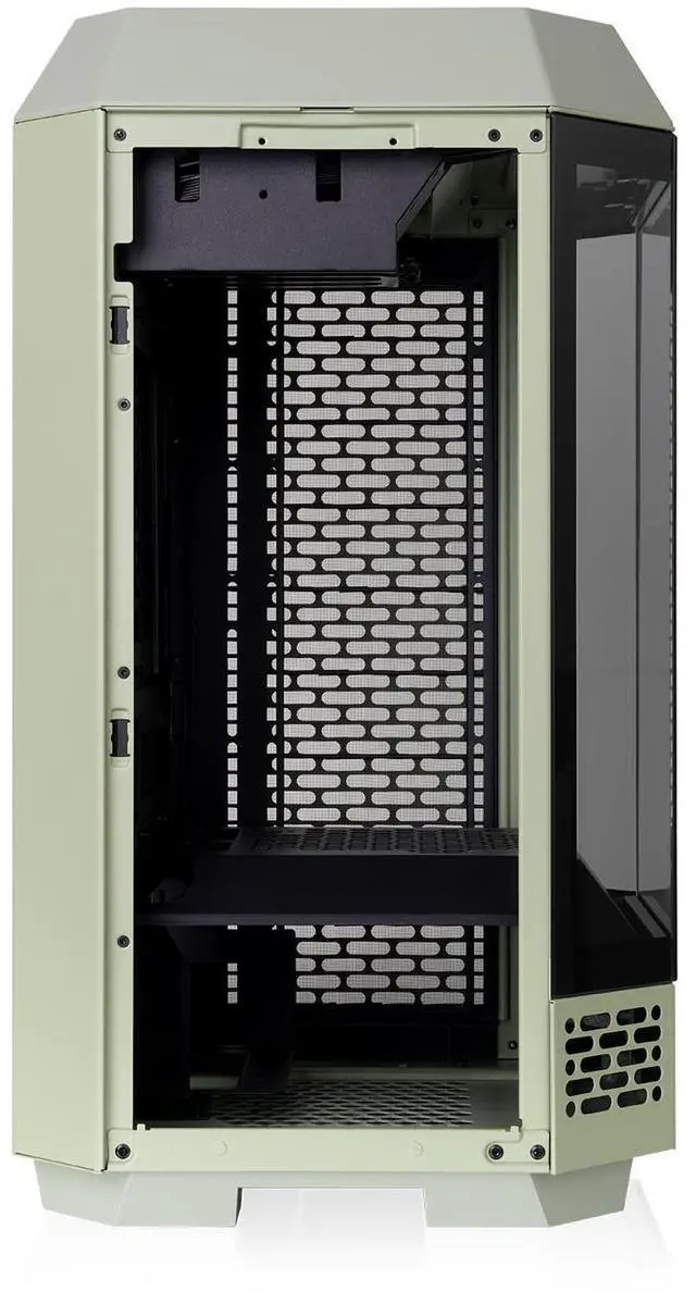 Alt view image 5 of 20 - Thermaltake Tower 250 Matcha Green Mini-ITX Mini Tower 2x120mm CT Fans Included, 360mm Radiator Support 360mm GPU Clearance Dual Chamber CA-1Z9-00SEWN-00