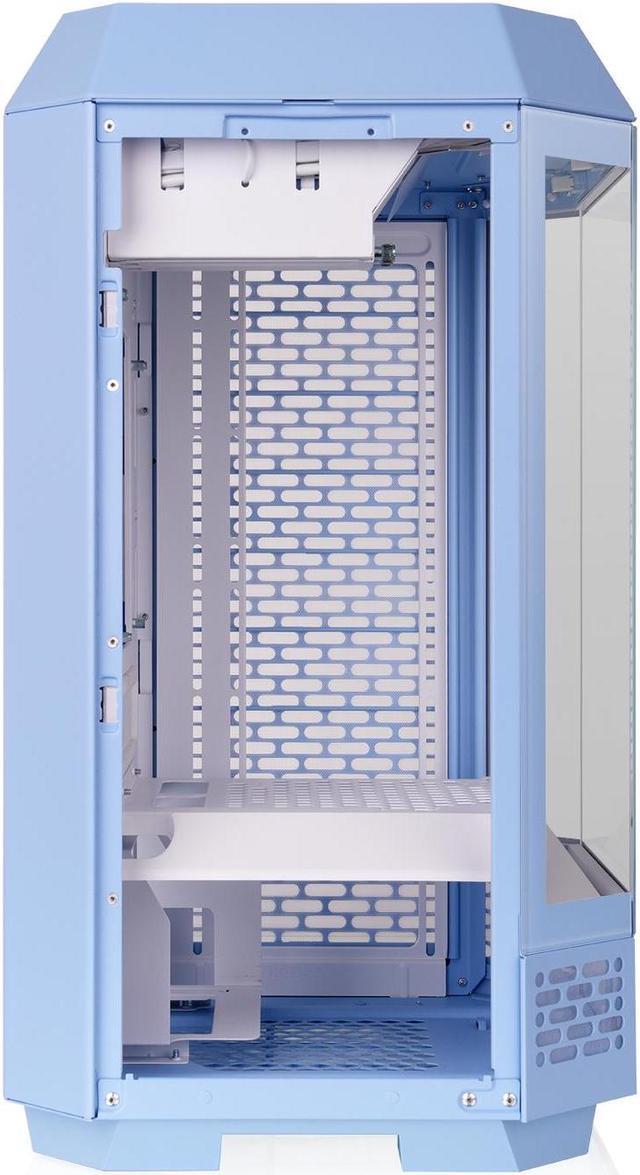 Alt view image 4 of 20 - Thermaltake Tower 250 Hydrangea Blue Mini-ITX Mini Tower 2x120mm CT Fans Included, 360mm Radiator Support 360mm GPU Clearance Dual Chamber CA-1Z9-00SFWN-00