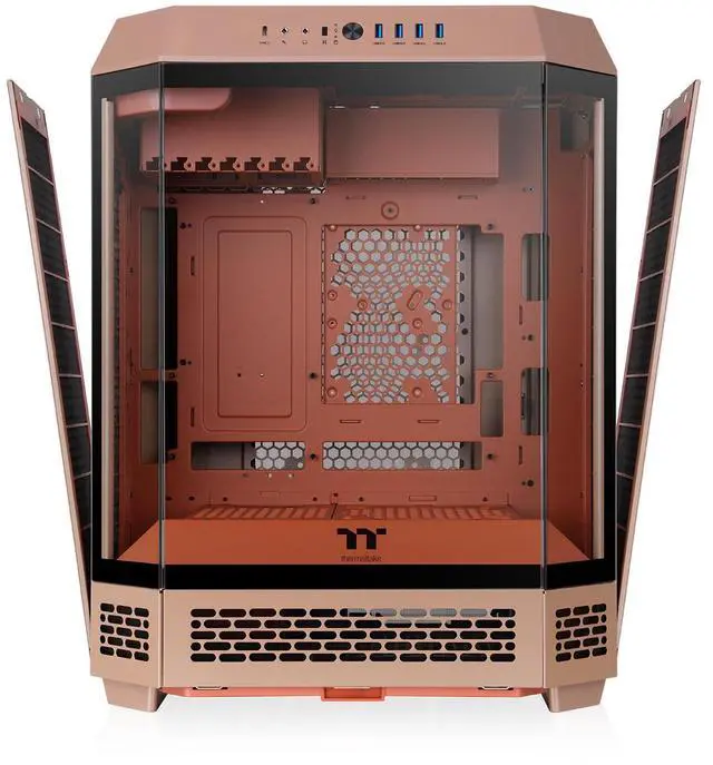 Alt view image 2 of 14 - Thermaltake Tower 600 Mid Tower; 2x140mm CT Fans Included; 420mm Radiator Support; 400mm GPU Clearance; Hidden Connector Support; Rotatable PCIe Slots; Gravel Sand; CA-1Z1-00MGWN-00