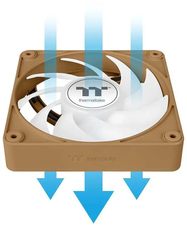Alt view image 5 of 7 - Thermaltake CT120 EX ARGB Sync PC Cooling Fan 3 Pack, PWM 500~2000 RPM, 5V Motherboard Sync, 16.8 Million Colors 9 LEDs, MagForce 2.0 Connectors, Hydraulic Bearing, Gravel Sand, CL-F216-PL12GS-A