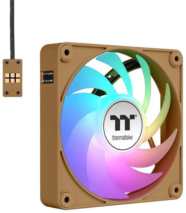 Alt view image 2 of 14 - Thermaltake CT140 EX ARGB Sync PC Cooling Fan 3 Pack, PWM 500~1800 RPM, 5V Motherboard Sync, 16.8 Million Colors 9 LEDs, MagForce 2.0 Connectors, Hydraulic Bearing, Gravel Sand, CL-F218-PL14GS-A