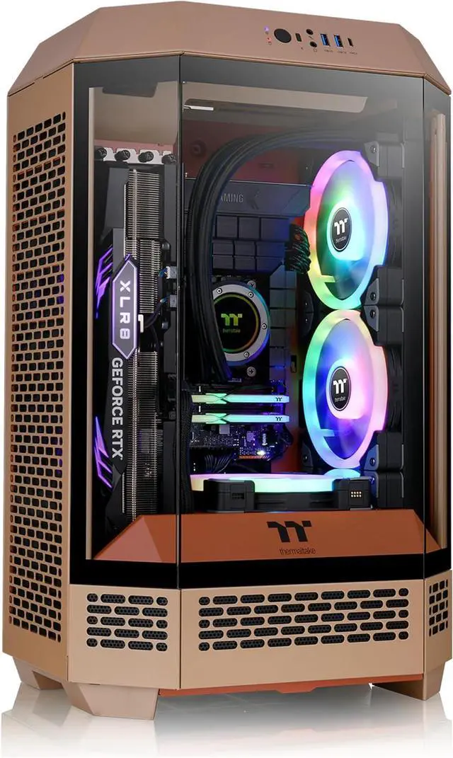Alt view image 2 of 7 - Thermaltake Tower 300 Gravel Sand Micro-ATX Case; 2x140mm CT Fan Included; Support Up to 420mm Radiator; Optional Chassis Stand Kit Allows Horizontal Display; CA-1Y4-00SGWN-00