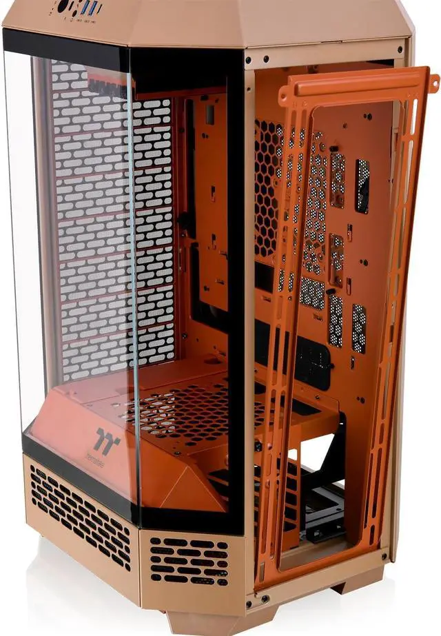 Alt view image 6 of 7 - Thermaltake Tower 300 Gravel Sand Micro-ATX Case; 2x140mm CT Fan Included; Support Up to 420mm Radiator; Optional Chassis Stand Kit Allows Horizontal Display; CA-1Y4-00SGWN-00
