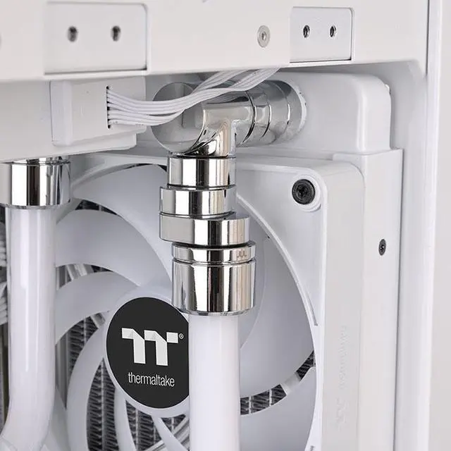 Alt view image 4 of 5 - Thermaltake Pacific F-Pro 360° Degree Rotary Offset Chrome G 1/4 Thread DIY LCS Fitting CL-W437-CU00SL-A