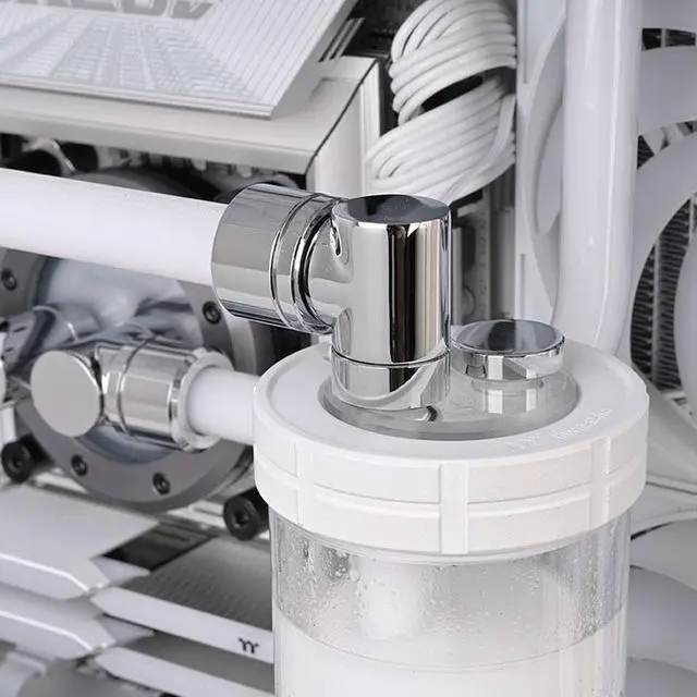 Alt view image 5 of 6 - Thermaltake Pacific F-Pro 90 Degree Adapter Chrome G 1/4 Thread DIY LCS Fitting CL-W438-CU00SL-A