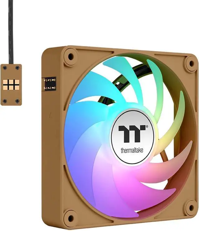 Alt view image 2 of 20 - Thermaltake CT120 EX Reverse ARGB Sync PC Cooling Fan 3 Pack, 500~2000 RPM, 5V Mobo Sync, 16.8 Million Colors 9 LEDs, MagForce 2.0 Connectors, Hydraulic Bearing, Gravel Sand, CL-F224-PL12GS-A