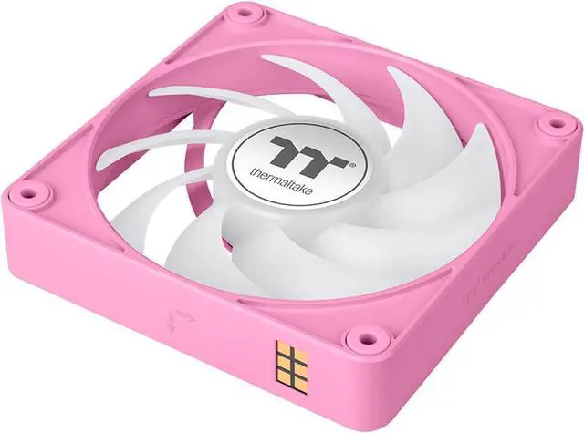 Alt view image 3 of 14 - Thermaltake CT120 EX Reverse ARGB Sync PC Cooling Fan 3 Pack, 500~2000 RPM, 5V Mobo Sync, 16.8 Million Colors 9 LEDs, MagForce 2.0 Connectors, Hydraulic Bearing, Bubble Pink, CL-F225-PL12PK-A