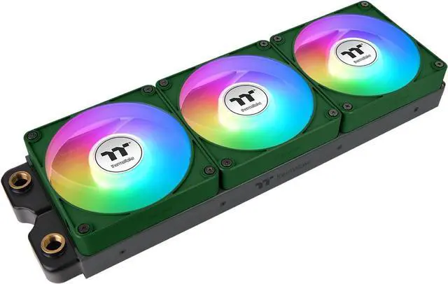 Alt view image 5 of 19 - Thermaltake CT120 EX Reverse ARGB Sync PC Cooling Fan 3 Pack, 500~2000 RPM, 5V Mobo Sync, 16.8 Million Colors 9 LEDs, MagForce 2.0 Connectors, Hydraulic Bearing, Racing Green, CL-F226-PL12RG-A