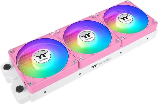 Alt view image 5 of 16 - Thermaltake CT140 EX Reverse ARGB Sync PC Cooling Fan 3 Pack, 500~1800 RPM, 5V Mobo Sync, 16.8 Million Colors 9 LEDs, MagForce 2.0 Connectors, Hydraulic Bearing, Bubble Pink, CL-F229-PL14PK-A