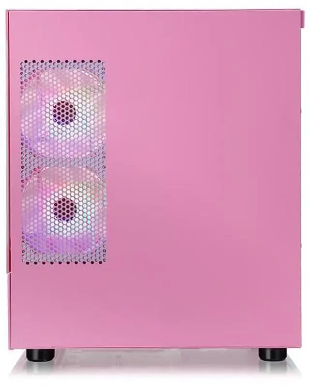 Alt view image 4 of 20 - Thermaltake View 170 TG ARGB m-ATX Chassis; 3x120mm ARGB Lite Fans Included; 280mm Radiator Support; 340mm GPU Clearance; 160mm Air Cooler Max Height; Bubble Pink; CA-1Z4-00MAWN-01