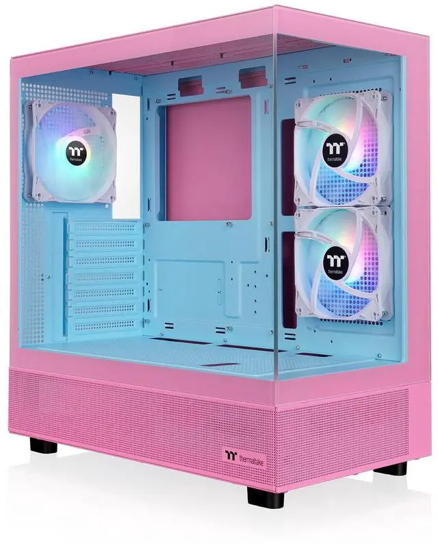 Main image of Thermaltake View 270 Plus TG ARGB Mid Tower Chassis; 3x120mm ARGB Lite Fans Included; 360mm Radiator Support; 420mm GPU Clearance; 180mm Air Cooler Max Height; Bubble Pink; CA-1Y7-00MAWN-00
