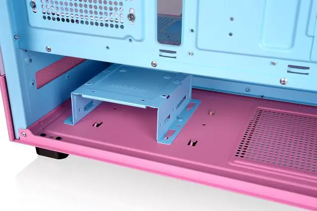 Alt view image 7 of 15 - Thermaltake View 270 Plus TG ARGB Mid Tower Chassis; 3x120mm ARGB Lite Fans Included; 360mm Radiator Support; 420mm GPU Clearance; 180mm Air Cooler Max Height; Bubble Pink; CA-1Y7-00MAWN-00