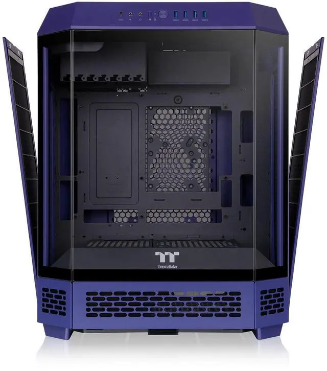 Alt view image 2 of 8 - Thermaltake Tower 600 Mid Tower; 2x140mm CT Fans Included; 420mm Radiator Support; 400mm GPU Clearance; Hidden Connector Support; Rotatable PCIe Slots; Future Dusk; CA-1Z1-00MNWN-00