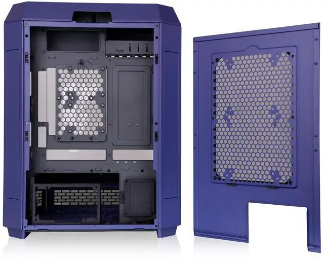 Alt view image 3 of 8 - Thermaltake Tower 600 Mid Tower; 2x140mm CT Fans Included; 420mm Radiator Support; 400mm GPU Clearance; Hidden Connector Support; Rotatable PCIe Slots; Future Dusk; CA-1Z1-00MNWN-00