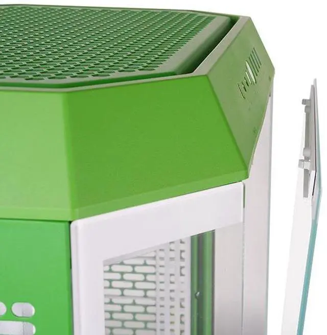 Alt view image 5 of 14 - Thermaltake Tower 600 Mid Tower; 2x140mm CT Fans Included; 420mm Radiator Support; 400mm GPU Clearance; Hidden Connector Support; Rotatable PCIe Slots; Light-Year Green; CA-1Z1-00MOWN-00