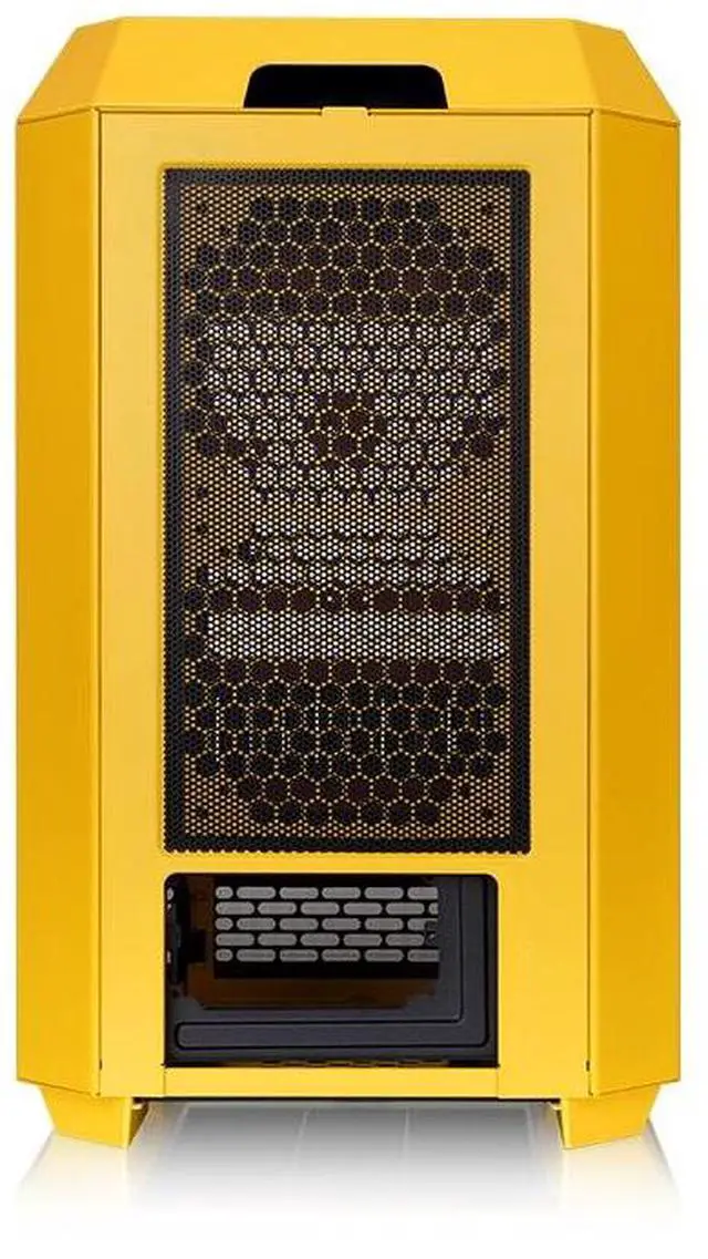 Alt view image 3 of 17 - Thermaltake Tower 250 mITX Mini Tower; 2x120mm CT Fans Included; 360mm Radiator Support; 360mm GPU Clearance; Dual Chamber; Butter Caramel; CA-1Z9-00SMWN-00