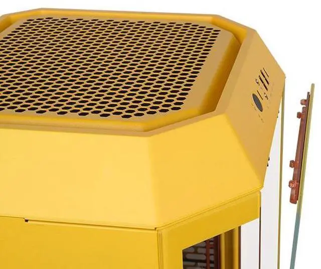 Alt view image 5 of 17 - Thermaltake Tower 250 mITX Mini Tower; 2x120mm CT Fans Included; 360mm Radiator Support; 360mm GPU Clearance; Dual Chamber; Butter Caramel; CA-1Z9-00SMWN-00
