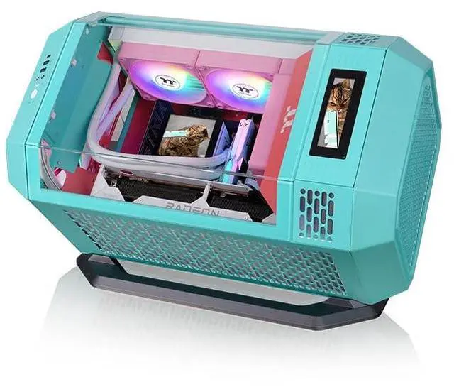 Alt view image 6 of 6 - Thermaltake Tower 250 Chassis Stand; Mint Strawberry; AC-078-ONPNAN-A1