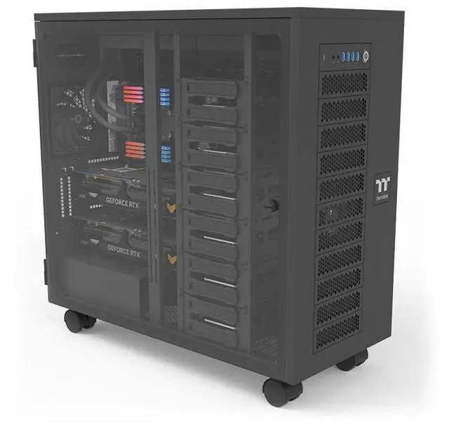 Alt view image 2 of 6 - Thermaltake AX700 TG Super Tower; SSI-CEB/SSI-EEB/XL-ATX/E-ATX; 560mm Radiator Support; 360mm-630mm GPU Clearance; Support for up to 18x 3.5 or 2.5"; Supports 2X 5.25; CA-11B-00F1WN-00