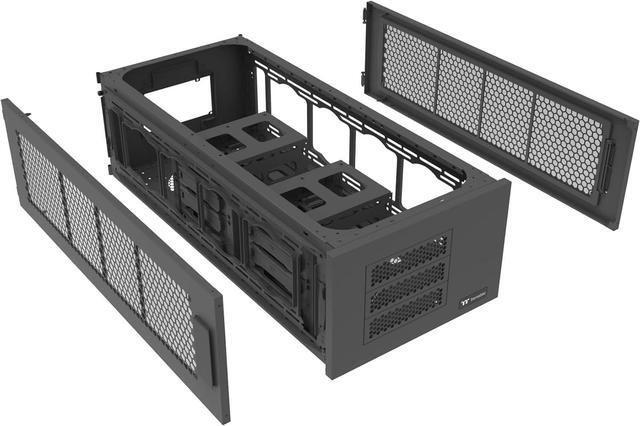 Alt view image 5 of 6 - Thermaltake AX100 Pedestal; for use with AX700 Chassis; 560mm Radiator Support; Mounting for up to x8 120mm or 140mm Fans; Support for up to 8X 3.5 or 2.5" Drives; CA-11C-00D1NN-00