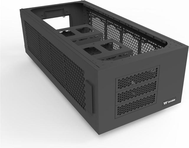 Alt view image 4 of 6 - Thermaltake AX100 Pedestal; for use with AX700 Chassis; 560mm Radiator Support; Mounting for up to x8 120mm or 140mm Fans; Support for up to 8X 3.5 or 2.5" Drives; CA-11C-00D1NN-00