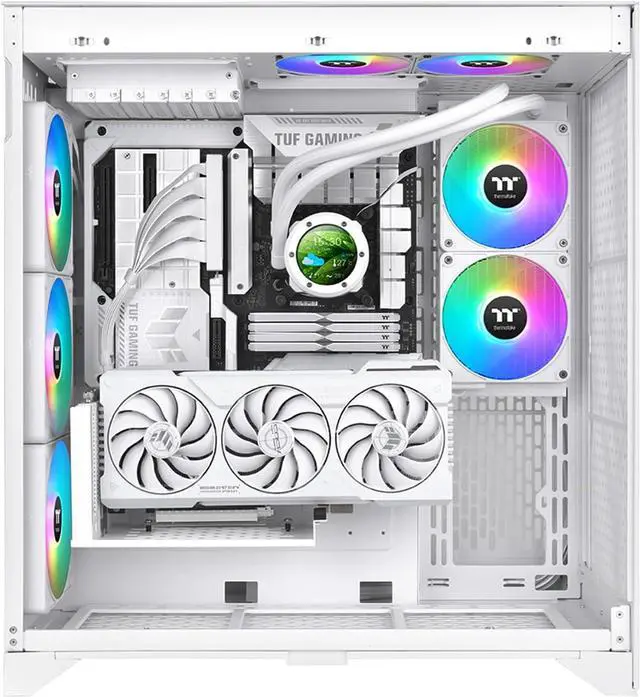 Alt view image 3 of 6 - Thermaltake TH240 V2 Ultra EX ARGB AIO Cooler/Snow/Water Block 2.1" LCD/Fan 120 * 2/Magnetic Quick Connection/MB ARGB Sync Control/LCD Software Control/CL-W425-PL12SW-A