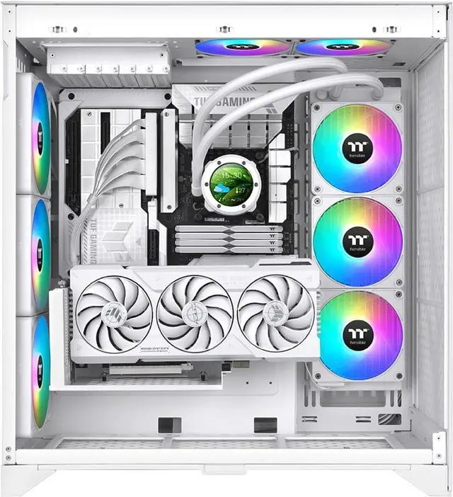 Alt view image 5 of 6 - Thermaltake TH360 V2 Ultra EX ARGB AIO Cooler/Snow/Water Block 2.1" LCD/Fan 120 * 3/Magnetic Quick Connection/MB ARGB Sync Control/LCD Software Control/CL-W426-PL12SW-A