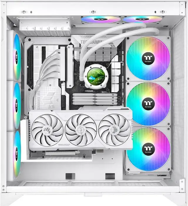 Alt view image 5 of 6 - Thermaltake TH420 V2 Ultra EX ARGB AIO Cooler/Snow/Water Block 2.1" LCD/Fan 140 * 3/Magnetic Quick Connection/MB ARGB Sync Control/LCD Software Control/CL-W428-PL14SW-A