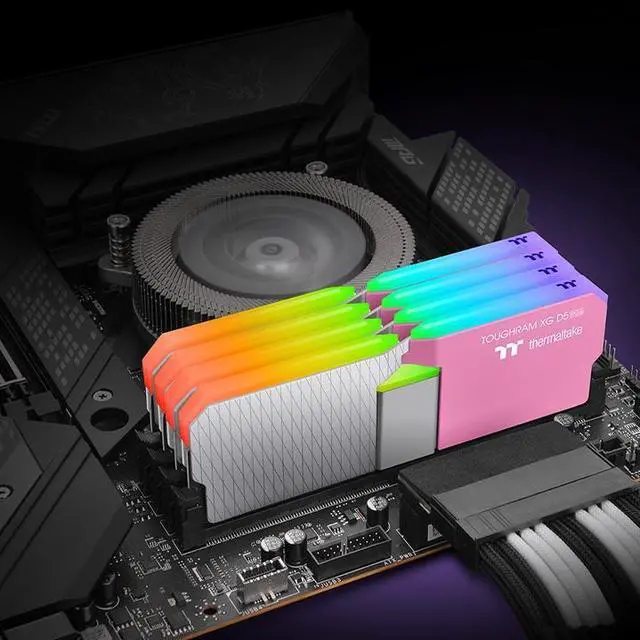Alt view image 5 of 6 - Thermaltake TOUGHRAM XG RGB D5 Bubble Pink 32GB (2x16GB) DDR5 6000MT/s C36 Memory, 16 LEDs, RG40D516GX2-6000C36B