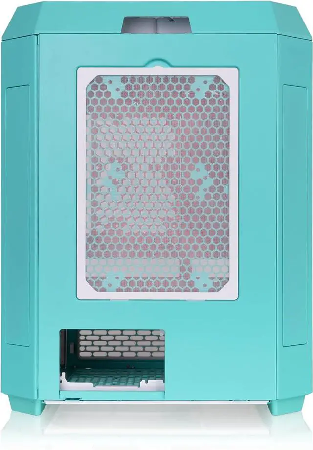 Alt view image 3 of 8 - Thermaltake Tower 600 Mid Tower; 2x140mm CT Fans Included; 420mm Radiator Support; 400mm GPU Clearance; Hidden Connector Support; Rotatable PCIe Slots; Mint Strawberry; CA-1Z1-00MLWN-00